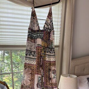 Free People Pattern Jumpsuit, Size 8